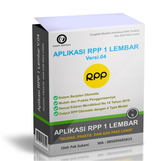 Download Aplikasi RPP 1 Lembar V.04 SD/MI/SMP/MTS/SMA/SMK/MAN Terbaru 2020